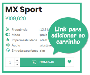 Na página de detalhes do produto